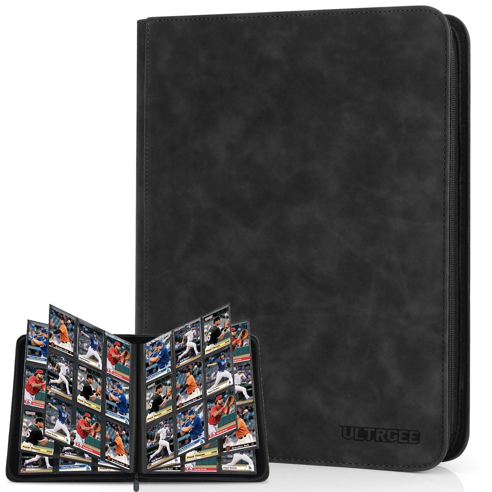 Photo 1 of ULTRGEE 9 Pocket Card Binder, Trading Card Collection Binder - Holds 540 Cards, Card Album for TCG/YGO/MTG/PTCG Cards and Sports Cards (Black)