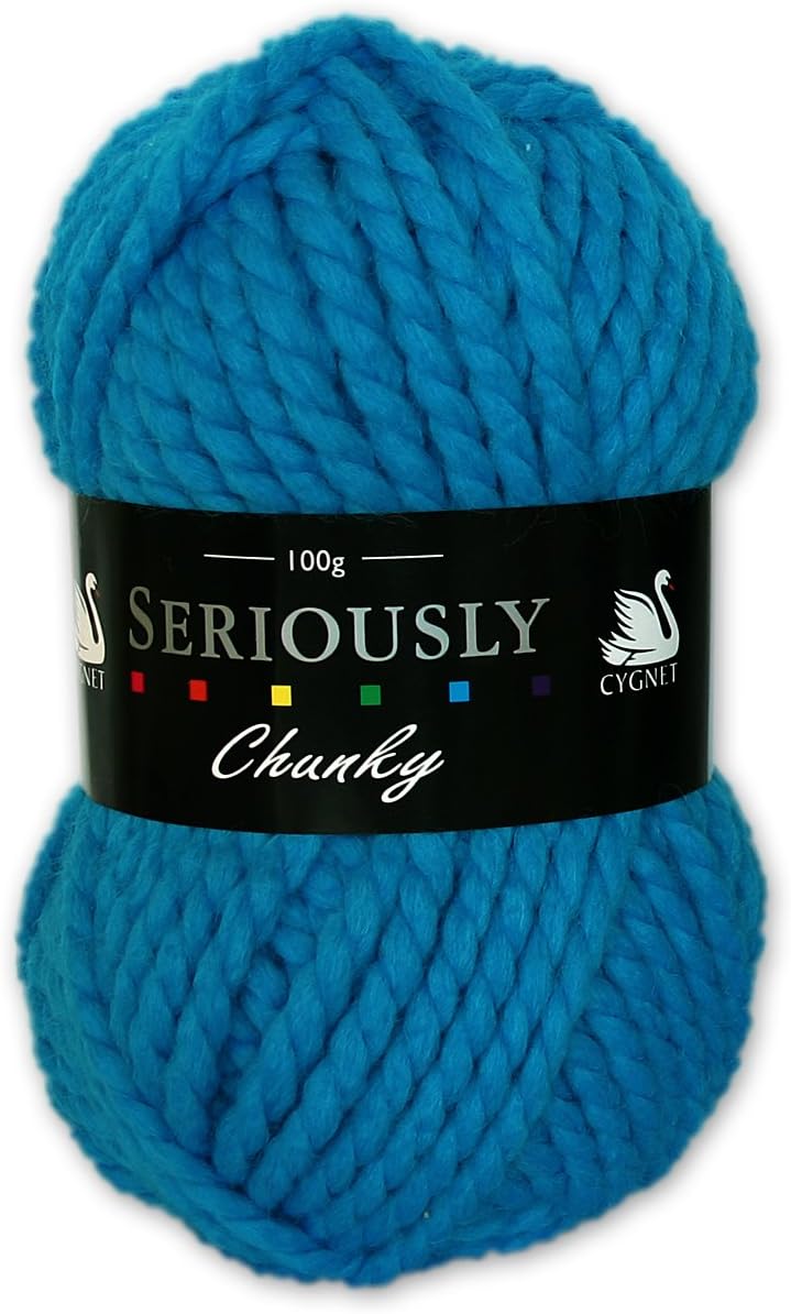 Cygnet C700/552 Turquoise 100% Acrylic Seriously Chunky Super Chunky Yarn 100g