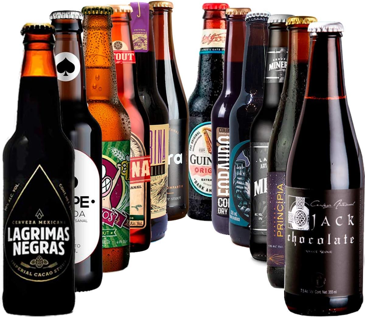 Lagrimas negras, Naipe trevol, Jack Chcocale, Guinness original, Minerva ,