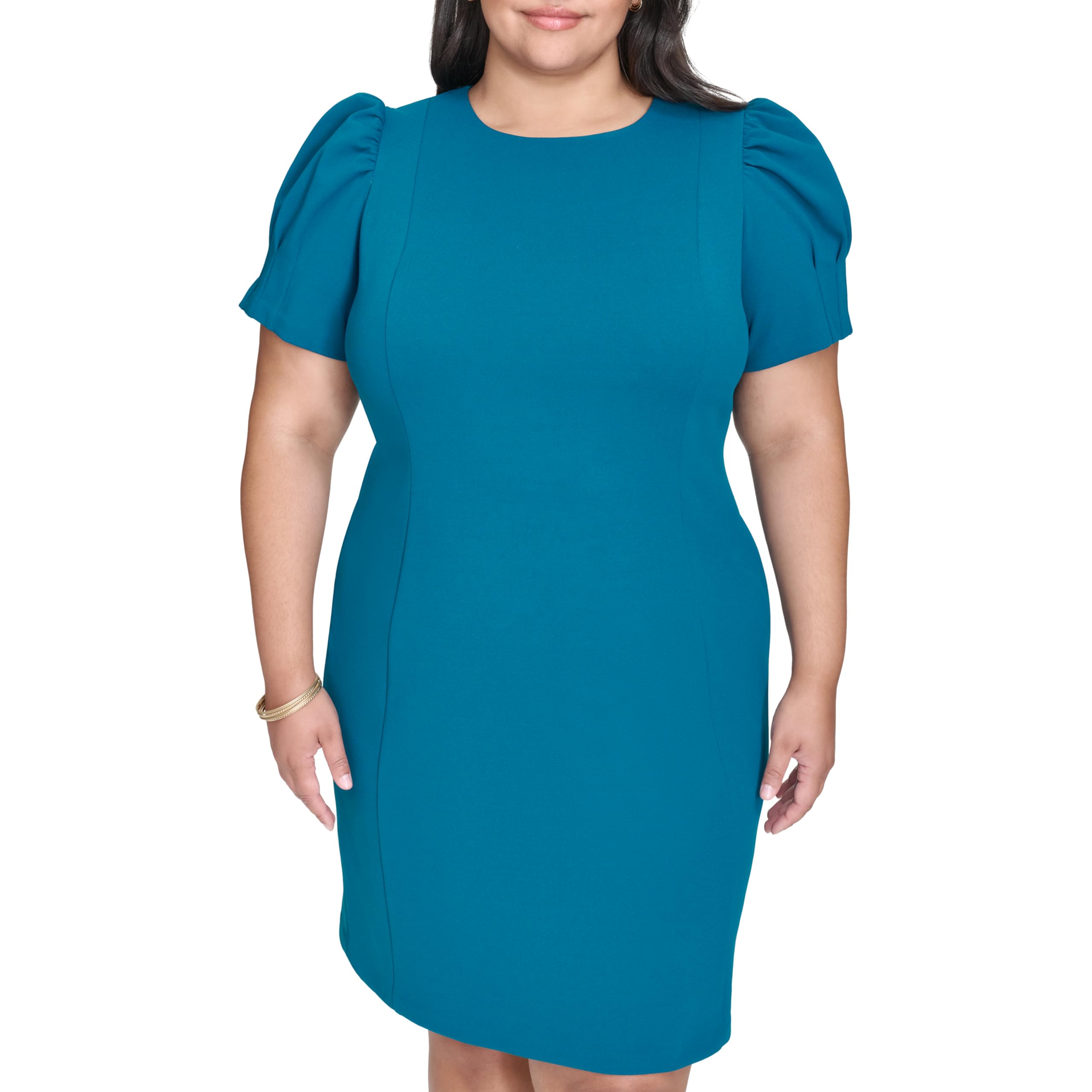 DKNY Women’s Dress, Teal Glass, 20