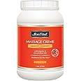 Bon Vital' Muscle Therapy Massage Creme, Professional Massage Cream with Dwarf Pine Oil & Essential Oils for Relaxation & Soreness Relief, For Deep Tissue & Sports Massage, 1 Gal, Label may Vary