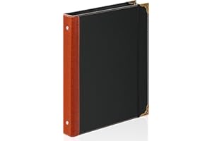 Ovesmusl Leather 3 Ring Binder 1 Inch Round Ring Binder Fits 200 Sheets 8.5"x11" Letter Size Paper, Wedding Family History No