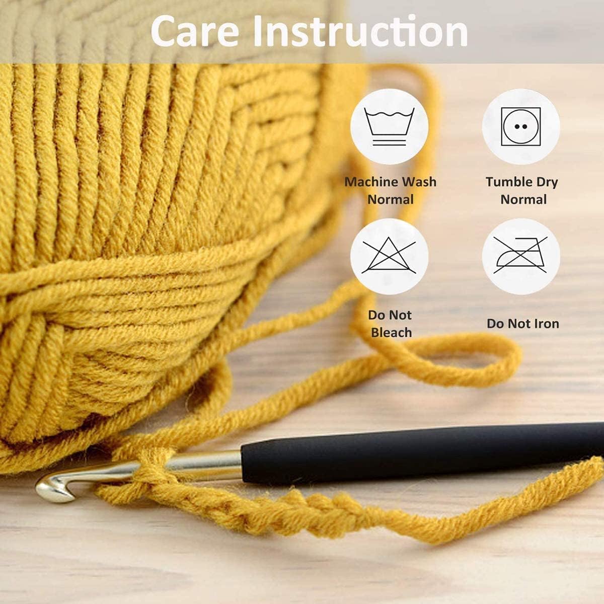 12x 10g Acrylic Yarn Knitting Wool Crochet Yarn, Ideal for Beginners, Kids Crafts, Small Projects