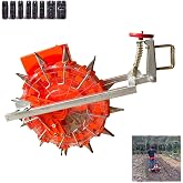 Labasuan Tractor Seed Planter, 3-Point Hitch Mounted Grain Drill with 8 Seed Plates, Adjustable Row Spacing&amp; Depth Control, for Soybean, Corn, Peanut, Cotton, Wheat, Sorghum
