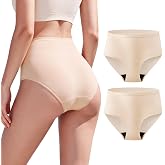 Incontinence Underwear for Women 2 oz High Waist Leakproof Panties 2 Pack | Washable &amp; Reusable Protective Briefs, Soft Breathable, OEKO-TEX certified, Odor Control, For Light to moderate Bladder Leak