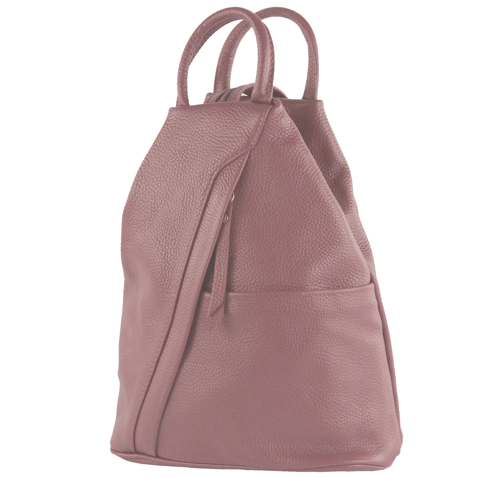 modamoda de - T180 - ital Ladies backpack bag nappa leather, Colour:Dusty Pink