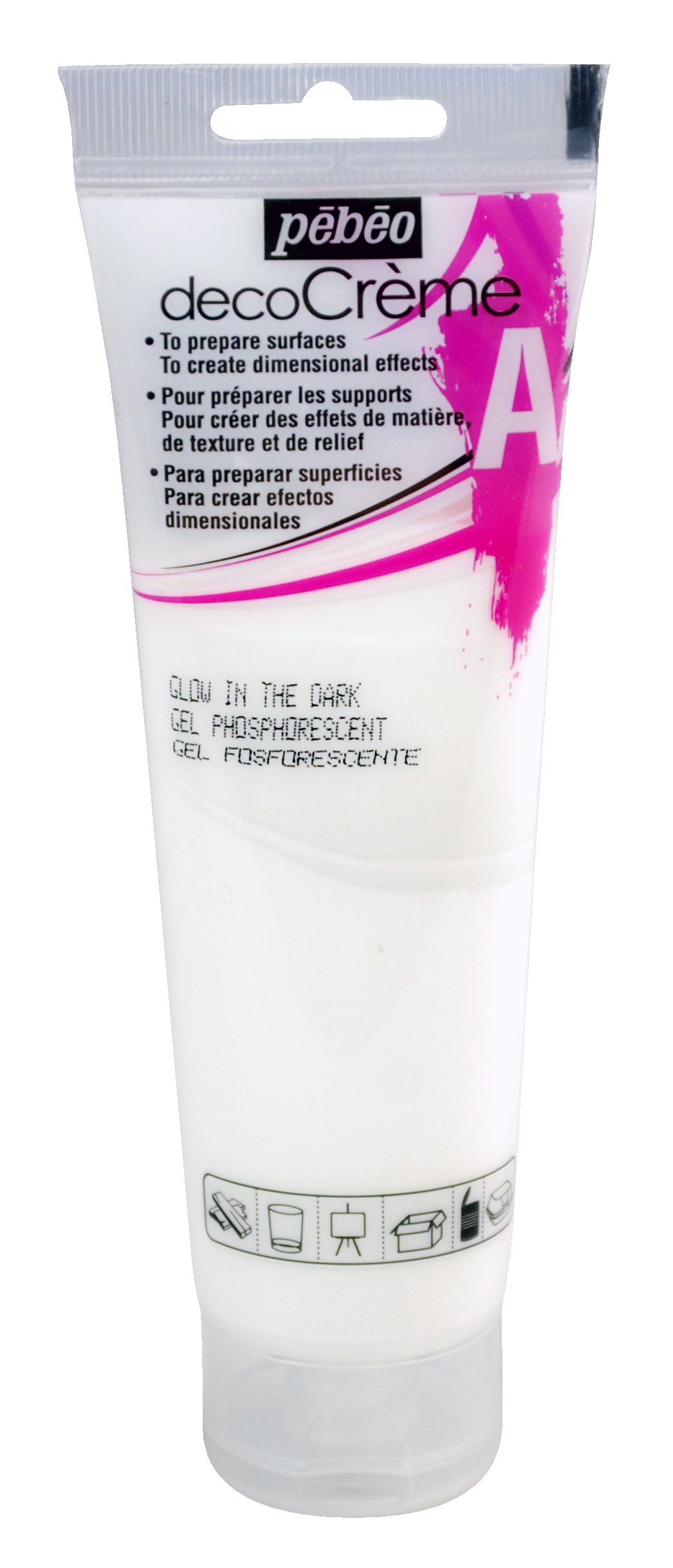 PEBEO 89404 120ml Deco Auxiliary, Acrylic, Glow in The Dark, 14 x 4.5 x 6.5 cm