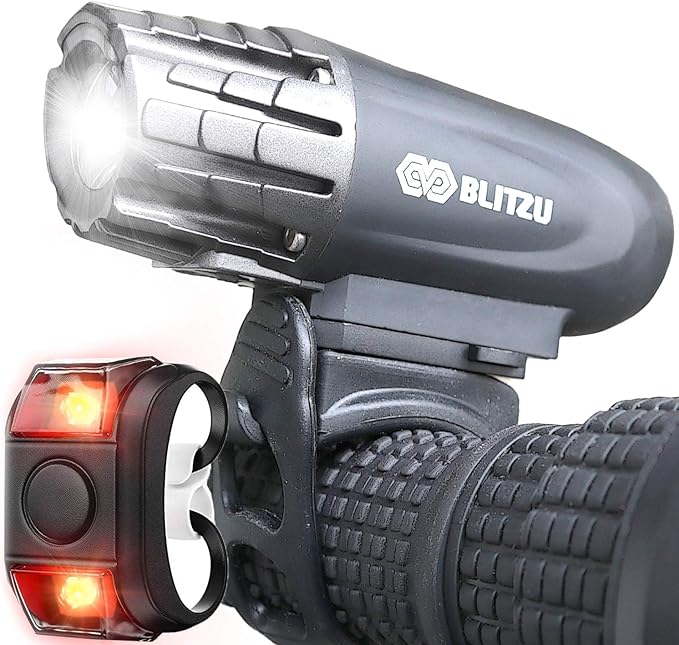 Super Bright USB Rechargeable Bike Light Blitzu Gator 320 Powerful