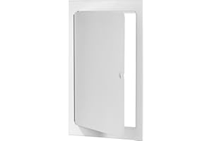 PREMIER ACCESS DOORS Premier 12x24 Universal Steel Flush Access Panel Door w/Screwdriver Latch, White Prime Coat Finish, Wall, Ceiling Mounted Access Door for Drywall, Plumbing, Electrical, FL-5000