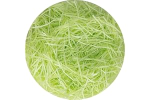 Aitsite LightGreenRaffia Grass 0.22 LB(200g), Easter Grass Basket Filler Stuffing Recyclable Paper Scraps, Gifts Box Stuffing Shredded Paper