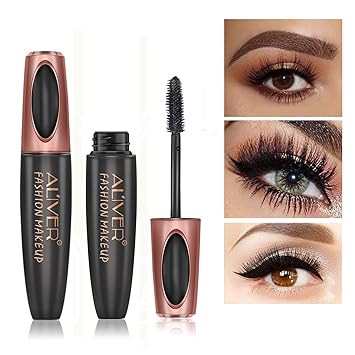 4D Silk Fiber Wimperntusche, Extra Long Lash Verlängerung & Volumen Eyelash Mascara Wasserdicht Langlebig Natürlich Augen Mak