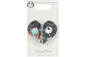 Disney Pin - Nightmare Before Christmast - Jack Skellington and Sally - Two Piece Heart