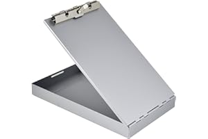 REDI-RITE Saunders Silver Memo Size Aluminum Redi Rite Storage Clipboard with 1 Inch Storage Compartment and Self Locking Latch - Form Holder Perfect for Contractors, Truckers, and Office Use