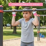 ULTRA FITNESS Gymnastics Grips Kids Leather Palm Bar Gloves Pink S view 5
