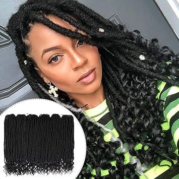 Gx Beauty Goddess Locs Crochet Hair 20inch Faux Locs With Curly Ends 6pcs Lot Straight Jumbo Goddess Locs Braiding Hair Extensions 1b