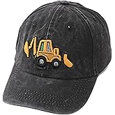 Excavator Toddler Baseball Hat, Embroidery Adjustable Kids Baseball Boys Cap Big Brother Present Age 2-8