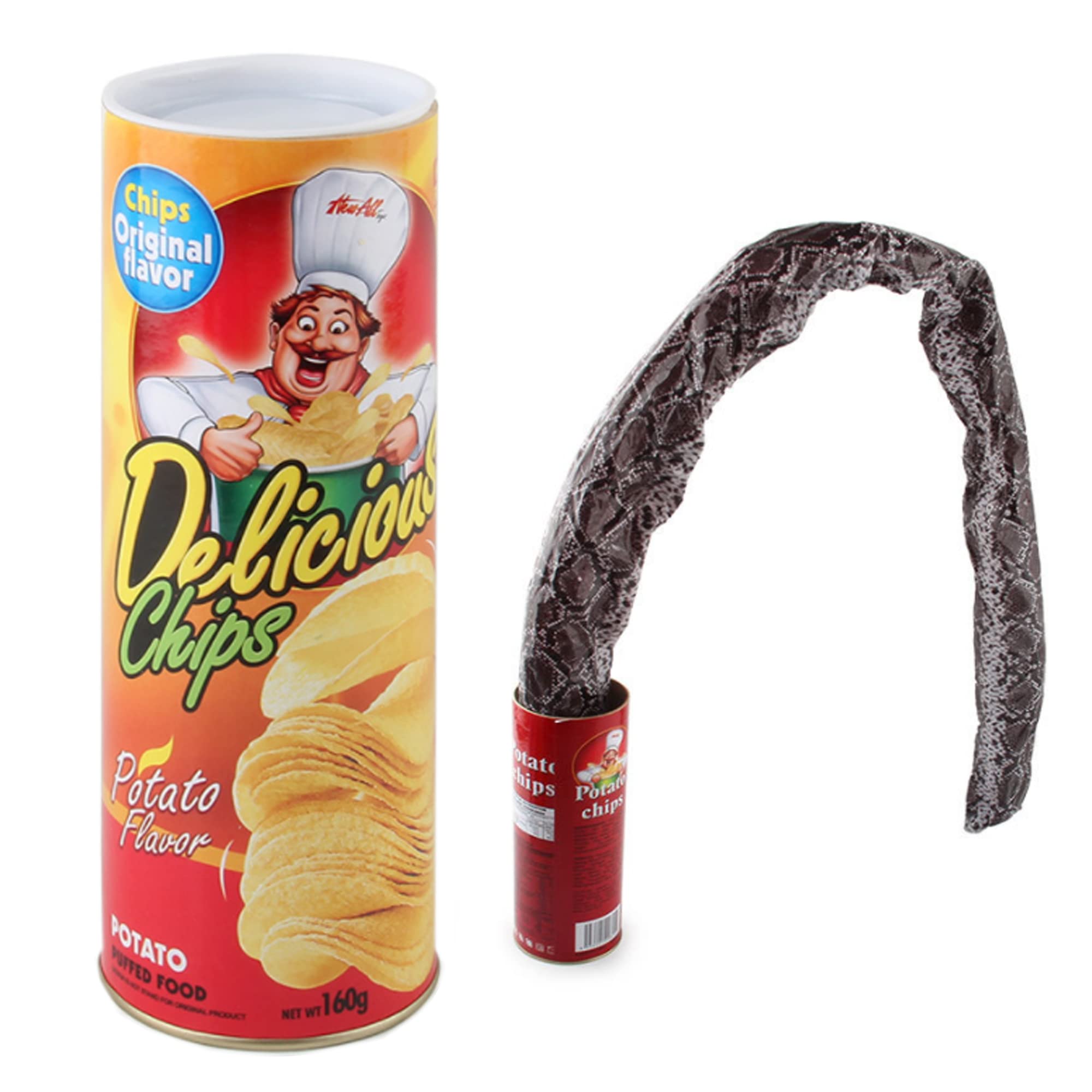 CXAFQ The Potato Chip Snake, Scary Snake Prank Toy, Tricky, Can Jump SpringToy, April Fool Day, Party Decoration Jokes, for April Fools’ Day and Halloween Party (Style 1)