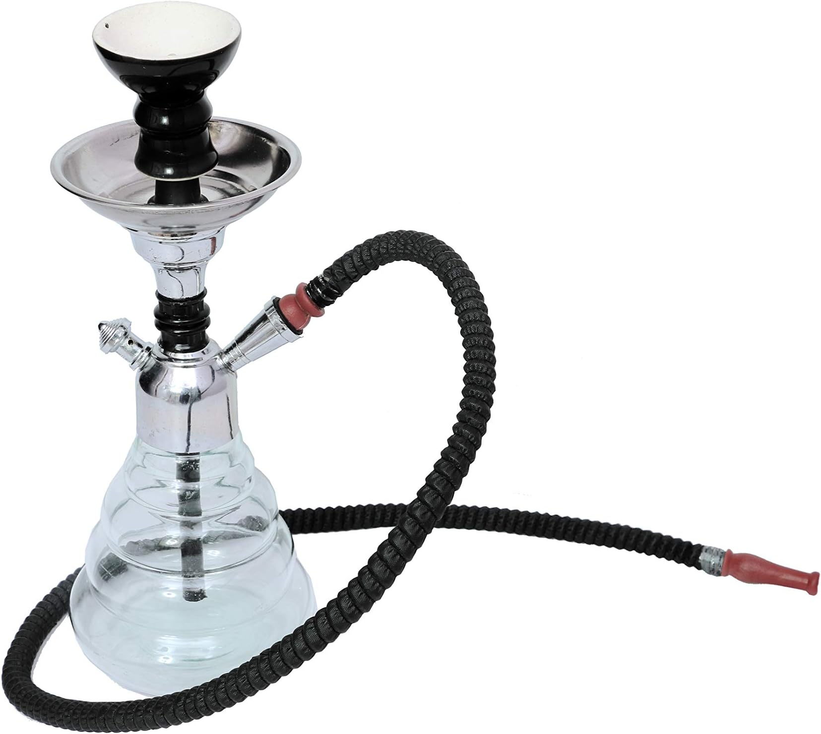 MegaStore Ceramic Hookah (12 x 4 x 4 inch, Transparent)