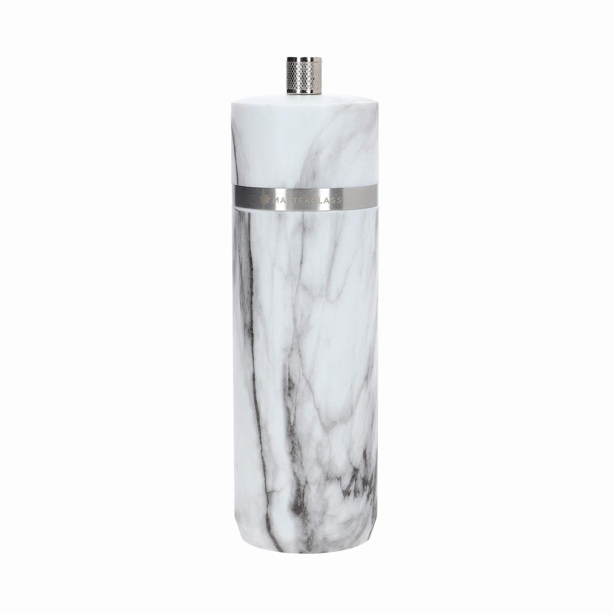 MasterClass Salt or Pepper Grinder, Plastic, Marble Effect, 17 cm, White