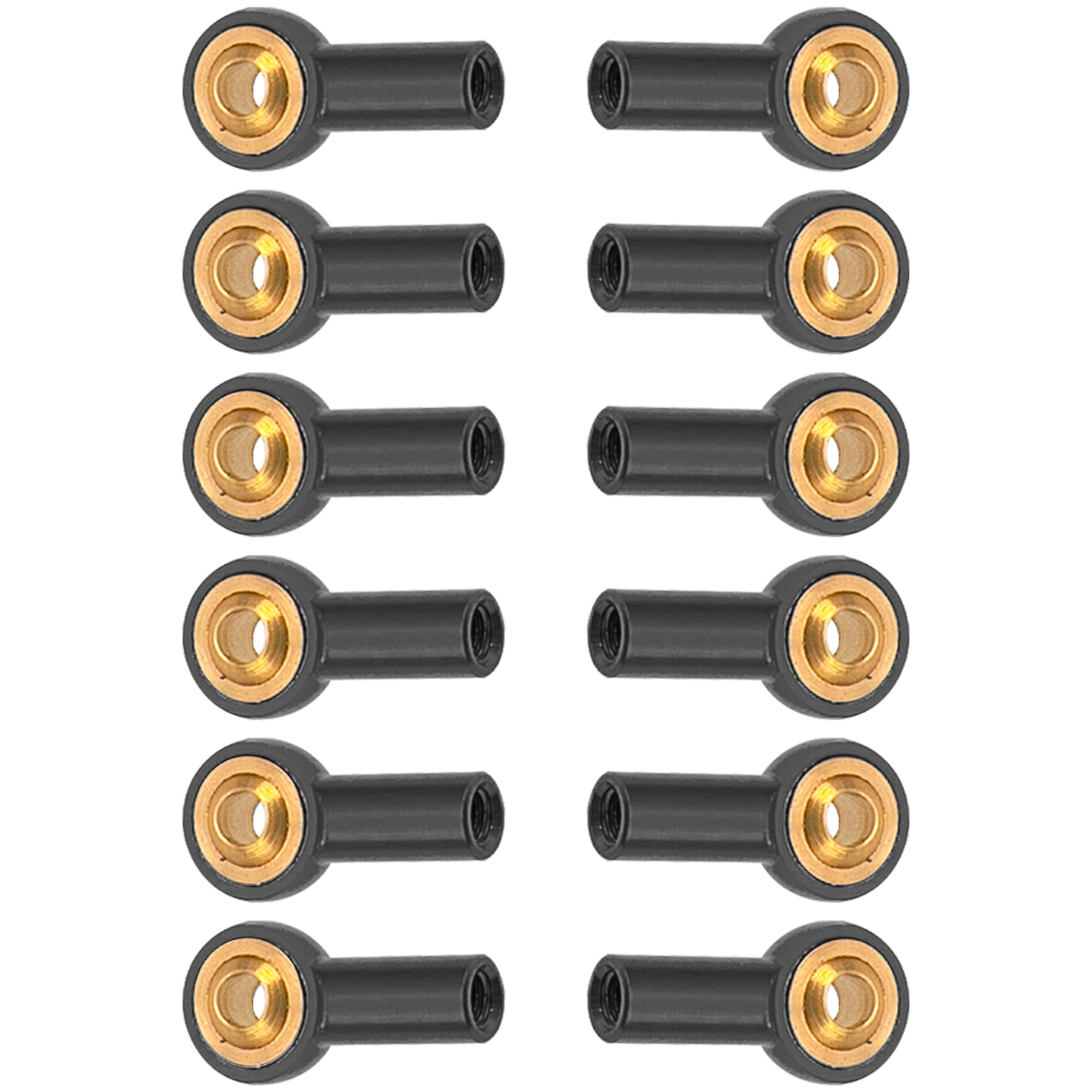Photo 1 of 12Pack Vgoohobby Metal M3 Tie Rod End Ball Holder RC Joint Link Ball Head Holder CW Compatible with HSP Traxxas HPI Axial Redcat Racing 1/10 RC Car Truck Buggy Crawler (Black)