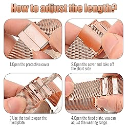 Stainless Steel Mesh Watch Band for Men Women,Quick