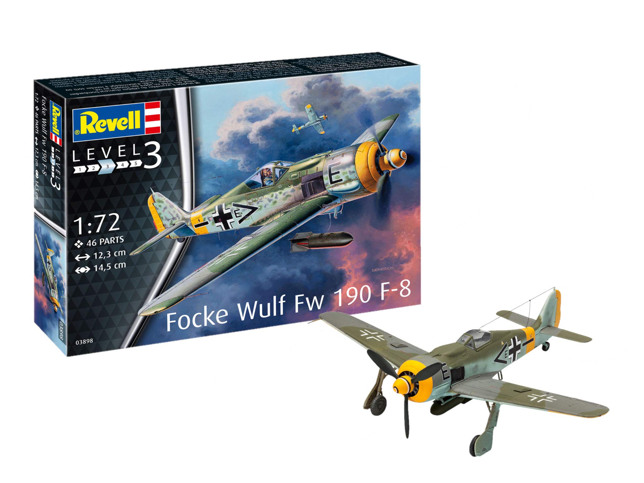 Revell 03898 Focke Wulf Fw190 F-8 1:72 Scale Unbuilt/Unpainted Plastic Model Kit — image 1