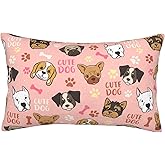 Nmbvcxz Cute Dog Pillow Cases, Standard Size 20"x30", Soft, Zipper Closure, 1 Count, Modern Style, All-Season, Bedroom