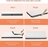 EHEYCIGA Orthopedic Dog Bed Large 91x68x9cm Removable Washable Cover White view 4