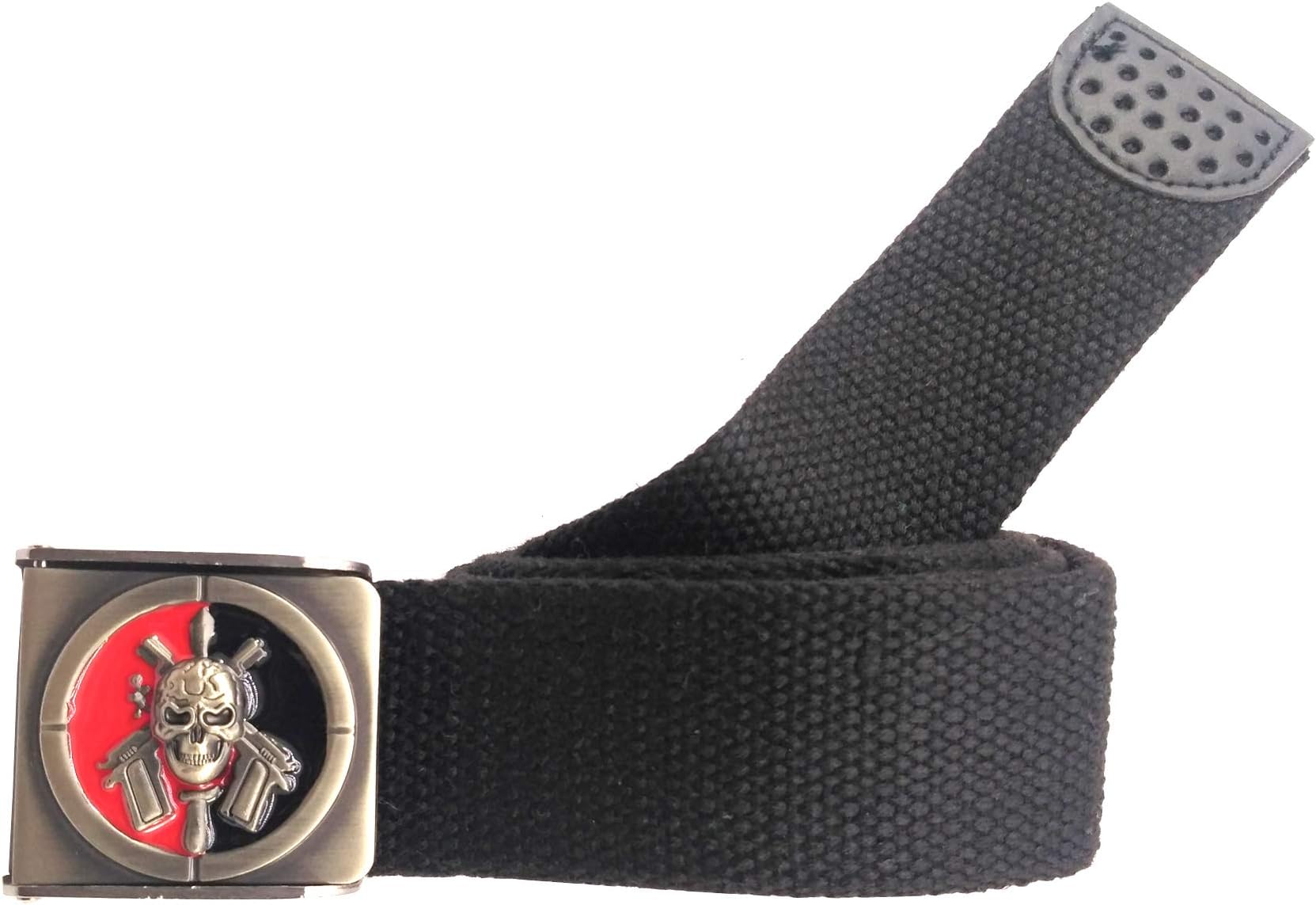 High Quality Canvas Cloth Leather Trim casual Belt with Stylish Trendy Buckle Strap Ideal for Jeans Trousers Cargo Joggers of Men Boys - 1.5 Inches Wide
