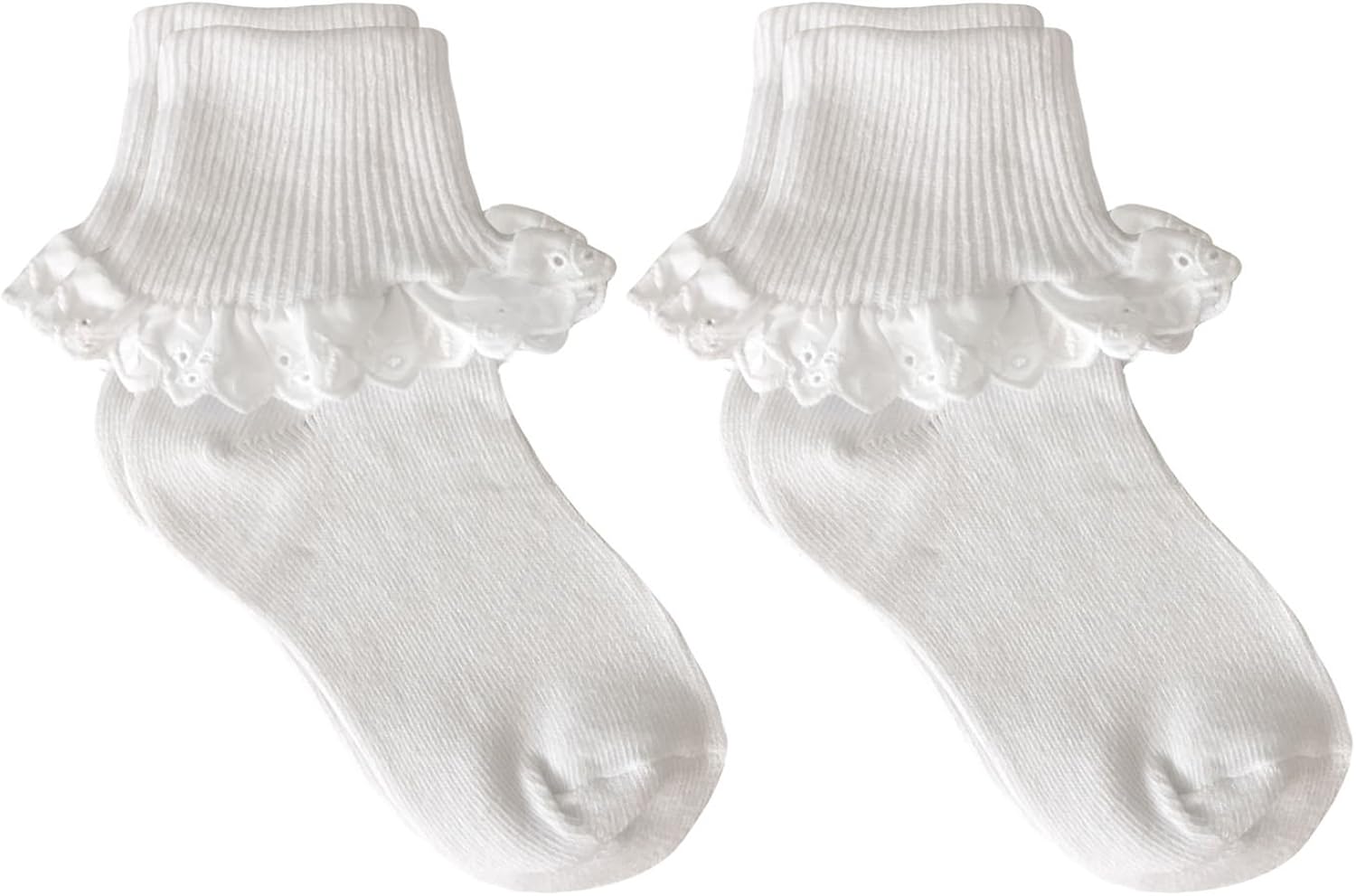 baby socks with lace trim