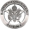 Hero's Pride Bail Enforcement Agent Badge - CCW Metal Circle Badge - Enameled and Plated - 5PC Pin Catch Design - 2-1/4"