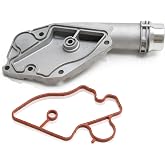 Bstfulx 06E121168 06E121139E Aluminum Water Pump Thermostat Cover Housing Connector Coolant Flange W/Seal Compatible with 2.4L 3.2L Audi A4 Avant A5 Quattro A6 A7 A8 Q5
