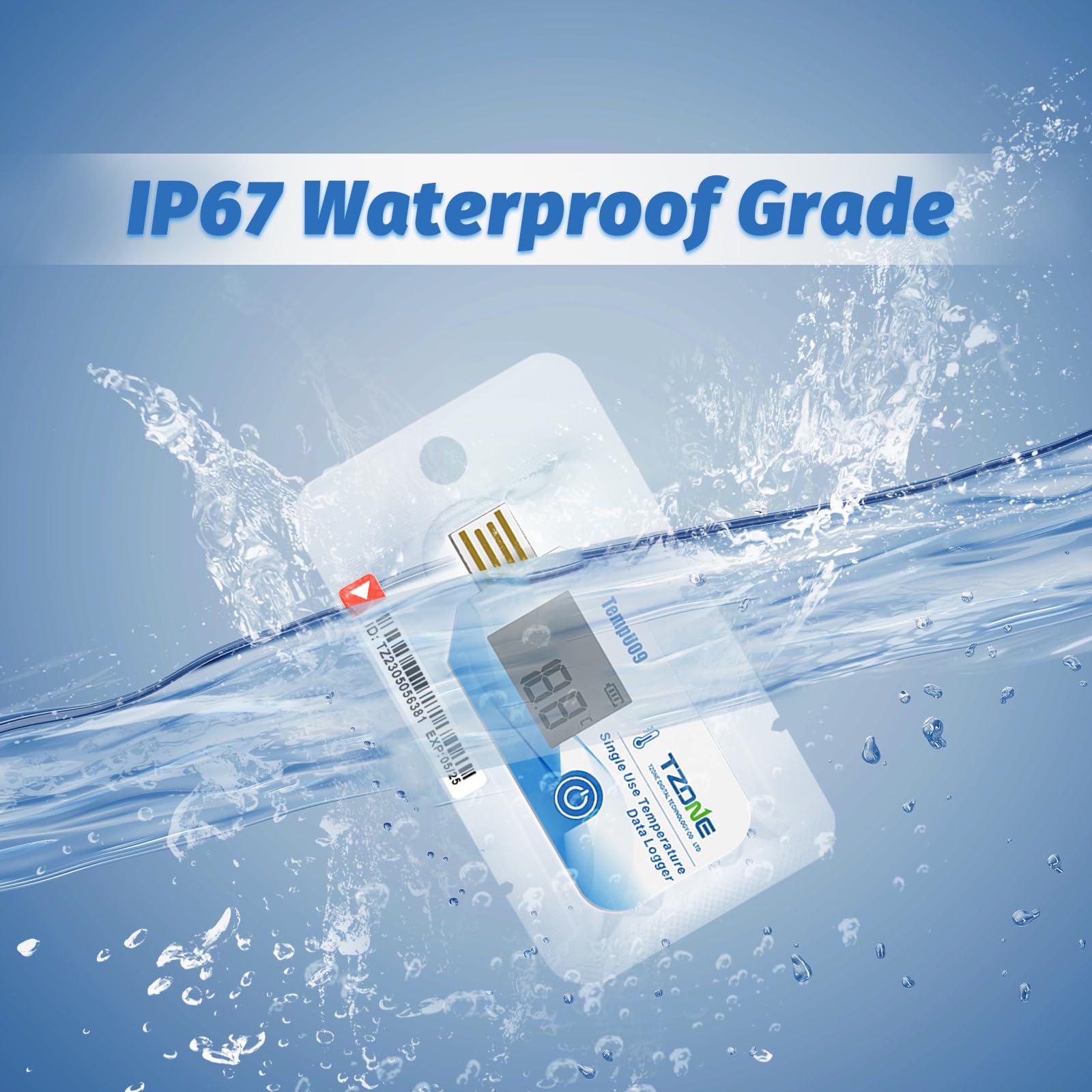 Mua Tzone USB Temperature Data Logger Disposable Temp Recorder with PDF ...