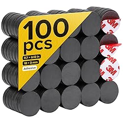 Strong Ceramic Round Magnets With Adhesive Backing