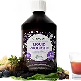 VITAGUT Liquid Probiotic, Prebiotics &amp; Postbiotics 3-in-1 Organic, Live Probiotics for Women &amp; Men - Probiotics for Digestive Health, 50 Billion CFU, 19 Fermented Herbs, Vegan Probiotic for Gut Health