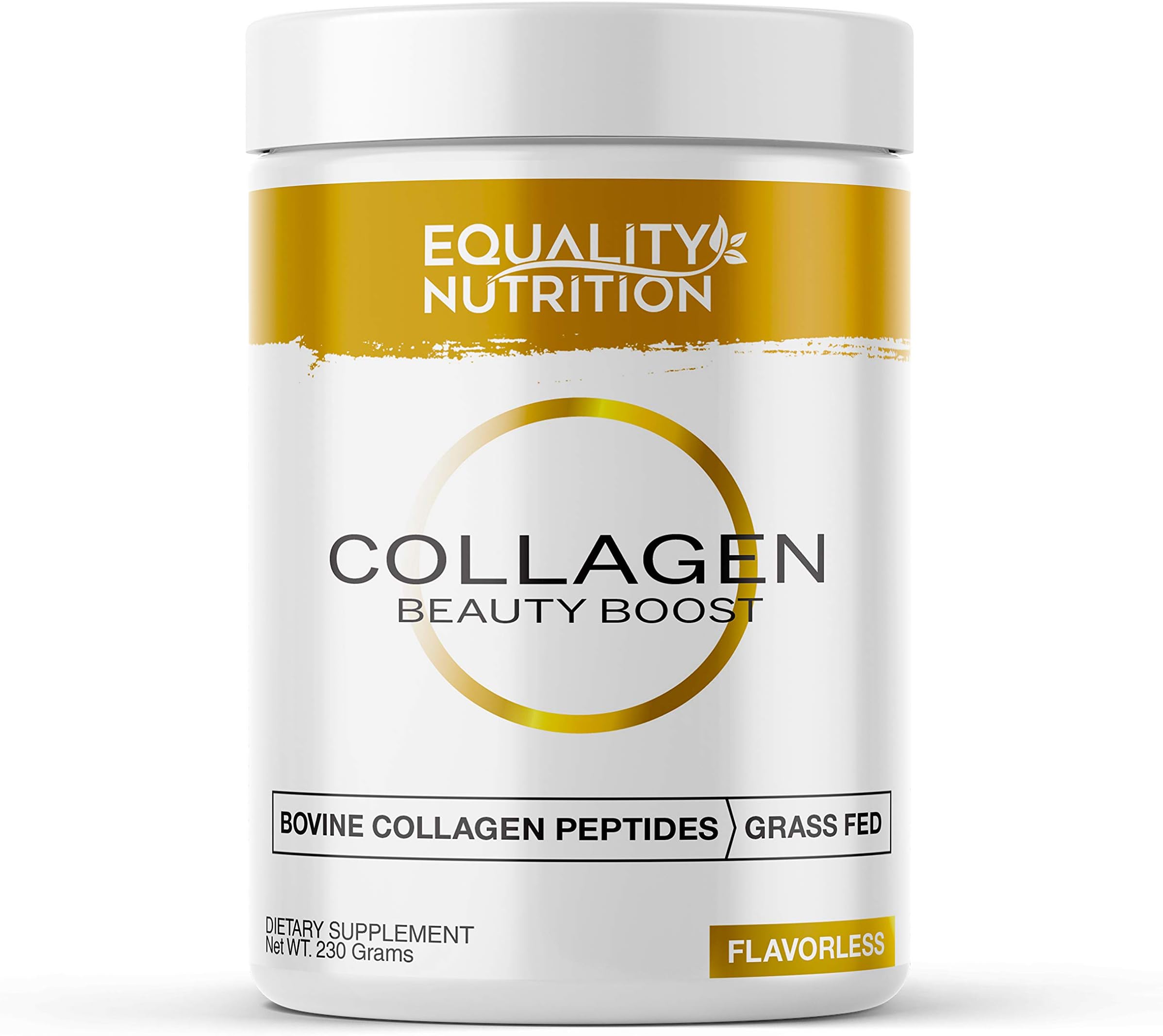 Equality Nutrition Collagen Beauty Boost Powder with Hyaluronic Acid - For Anti-Aging, Beautiful Hair, Strong Nails, and Amazing Skin - Grass-Fed and Pasture Raised