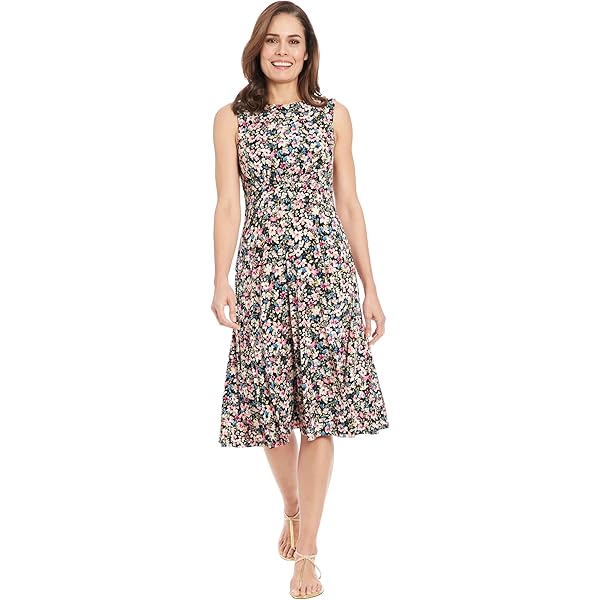 BCBGeneration Women's Fit and Flare Mini Dress, Garden Multicolor, Medium  at Amazon Women's Clothing store