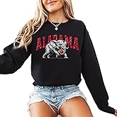 DAYLEA Alabama Elephant Football Sweatshirt – Vintage Sport Grey Crewneck Pullover – Retro Game Day Apparel for Men & Women
