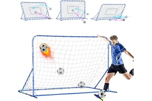 Dual-Mode Soccer Goal & Baseball Rebounder Net, Soccer Trainer for Intense Shooting Training, Sport Training for Control, Pas