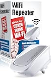 devolo WiFi repeater, speeds up to 300 Mbps, easy installation, WLAN amplifier, 1x LAN port, WPS, whole home wifi, WiFi signal amplifier, range increaser, WiFi extender, WiFi booster, white
