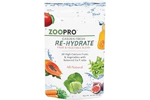 Exotic Nutrition Garden Fresh Re-Hydrate - High Calcium Dried Fruit & Vegetable Mix - for Sugar Gliders, Marmosets, Parrots, Conures, Iguanas, Turtles, Lizards, Bearded Dragons, & Other Small Pets