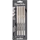 Speedball Elegant Writer Acid-Free Non-Toxic Water Based Calligraphy Marker, Chisel Tip, Assorted Size, Black, Set of 4