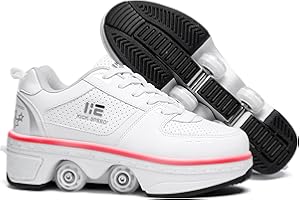 Pairobin Roller Skate Shoes - Sneakers - Roller Shoes 2-in-1 Suitable for Outdoor Sports Skating Invisible Roller Skates The 