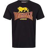 Lonsdale Men's T-Shirt Classic Logo Lion 100% Cotton Regular Fit