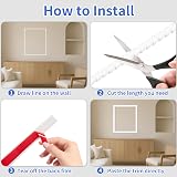 Zayejod 3m PVC Wallpaper Border Self Adhesive White 10mm Flexible Molding view 8