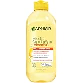 Garnier Micellar Water with Vitamin C, Facial Cleanser &amp; Makeup Remover, Brightening &amp; Hydrating, For All Skin Types, Vegan, Cruelty Free, 13.5 Fl Oz (400mL), 1 Count