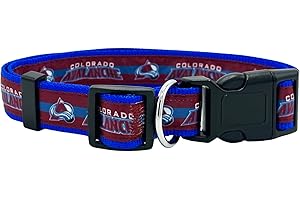 Pets First NHL Colorado Avalanche Collar for Dogs & Cats, Large. - Adjustable, Cute & Stylish! The Ultimate Hockey Fan Collar!