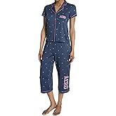 AEROPOSTALE womens Notch Collar and Capri 2pc Pj