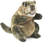Folkmanis Groundhog Hand Puppet,Brown; Tan; White