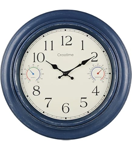 Infinity Instruments 24 inch Classic Black Humidity Round Wall